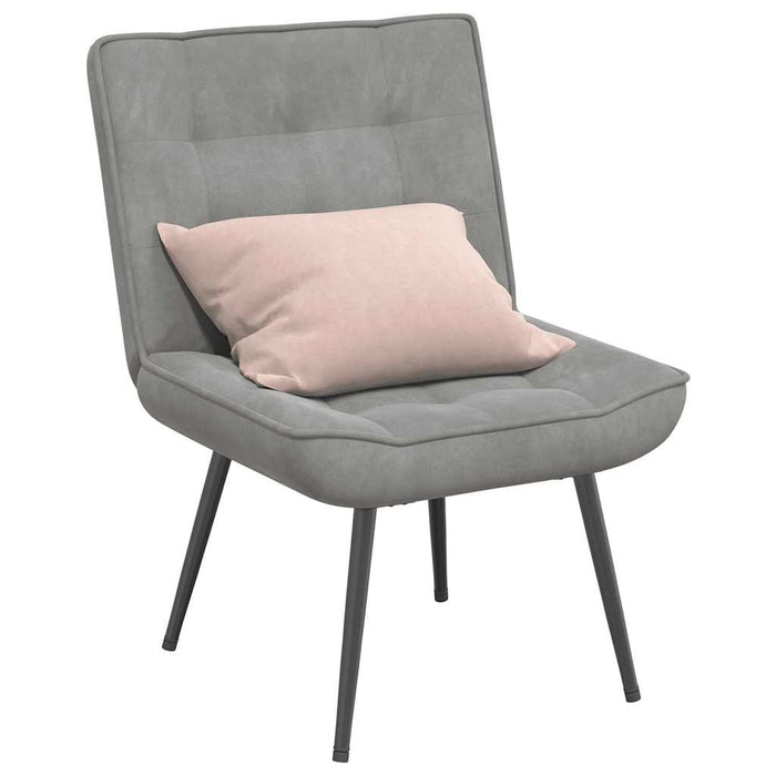 Scaun de relaxare gri deschis 64x74x84 cm catifea WALTI