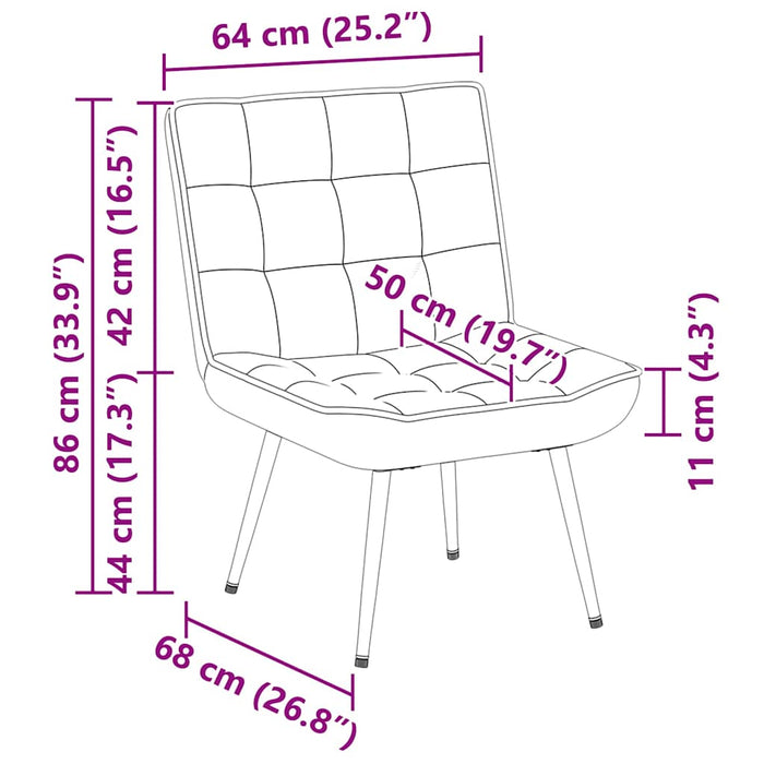 Scaun de relaxare gri închis 64x74x84 cm catifea - WALTI WALTI
