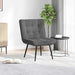 Scaun de relaxare gri închis 64x74x84 cm catifea - WALTI WALTI