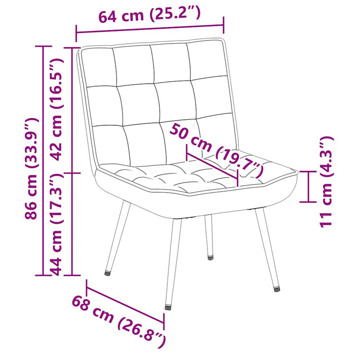 Scaun de relaxare roz 64x74x84 cm catifea - WALTI WALTI