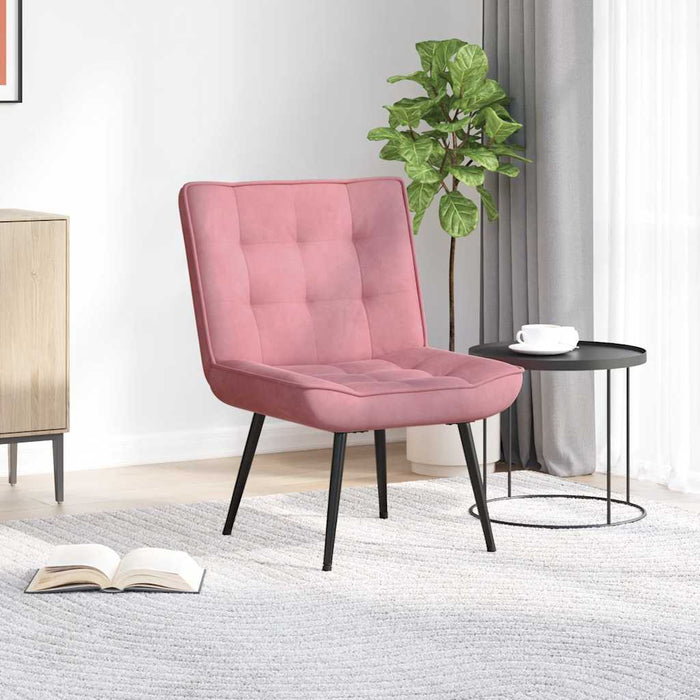 Scaun de relaxare roz 64x74x84 cm catifea - WALTI WALTI