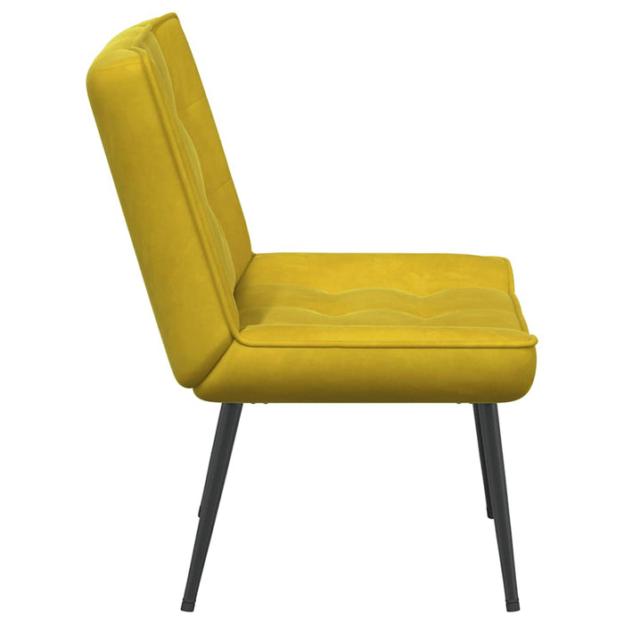 Scaun de relaxare galben 64x74x84 cm catifea - WALTI WALTI