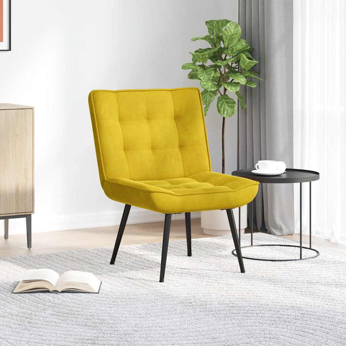 Scaun de relaxare galben 64x74x84 cm catifea - WALTI WALTI