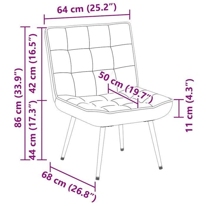 Scaun de relaxare maro 64x74x84 cm catifea - WALTI WALTI