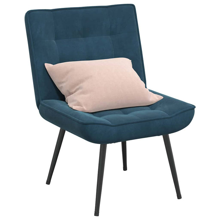 Scaun de relaxare albastru 64x74x84 cm catifea - WALTI WALTI