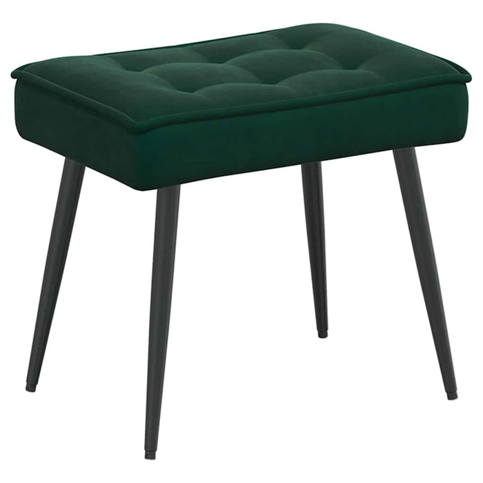 Scaun de relaxare cu taburet, verde închis, catifea - WALTI WALTI