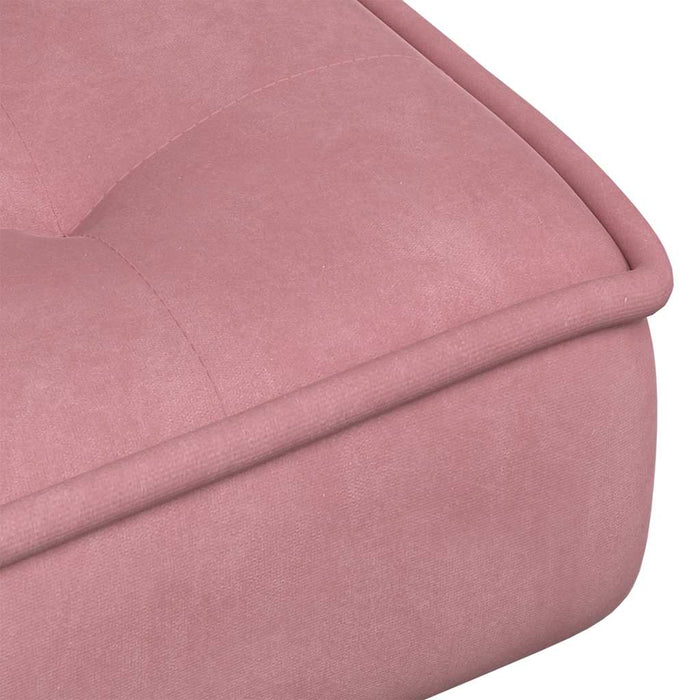 Scaun de relaxare cu taburet, roz, catifea - WALTI WALTI