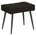 Scaun de relaxare cu taburet, negru, catifea - WALTI WALTI