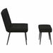 Scaun de relaxare cu taburet, negru, catifea - WALTI WALTI