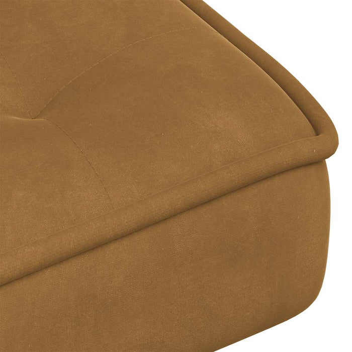 Scaun de relaxare cu taburet, maro, catifea - WALTI WALTI