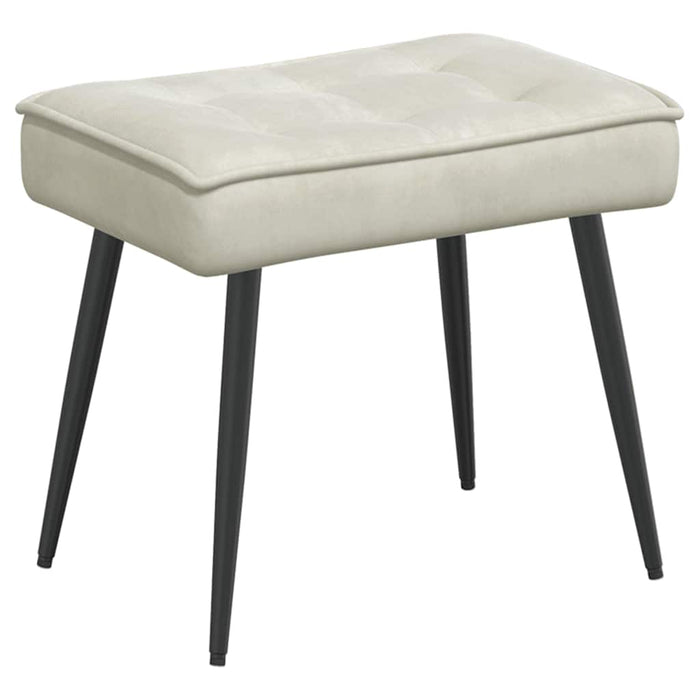 Scaun de relaxare cu scaun catifea crem - WALTI WALTI