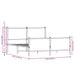 Cadru pat metalic fără saltea, stejar maro, 150x200 cm - WALTI WALTI