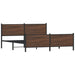 Cadru de pat metalic fără saltea, stejar maro, 183x213 cm - WALTI WALTI