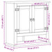 Dulap baie de perete „Corona”, 70x33x71,5 cm, lemn masiv pin - WALTI WALTI