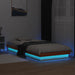Cadru de pat cu LED, maro ceruit, 75x190 cm, lemn masiv pin - WALTI WALTI