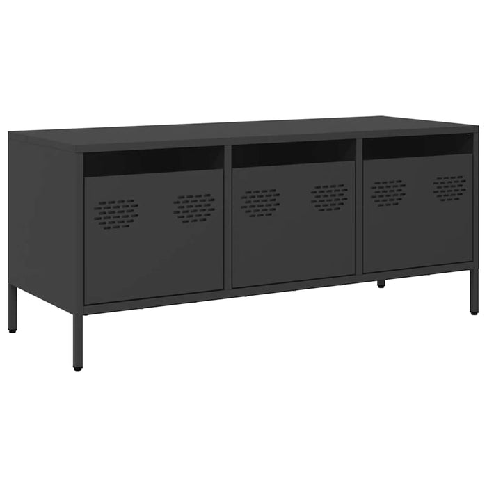 Dulap TV, negru, 101,5x39x43,5 cm, oțel laminat la rece - WALTI WALTI
