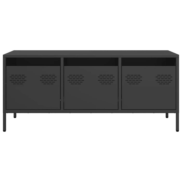 Dulap TV, negru, 101,5x39x43,5 cm, oțel laminat la rece - WALTI WALTI