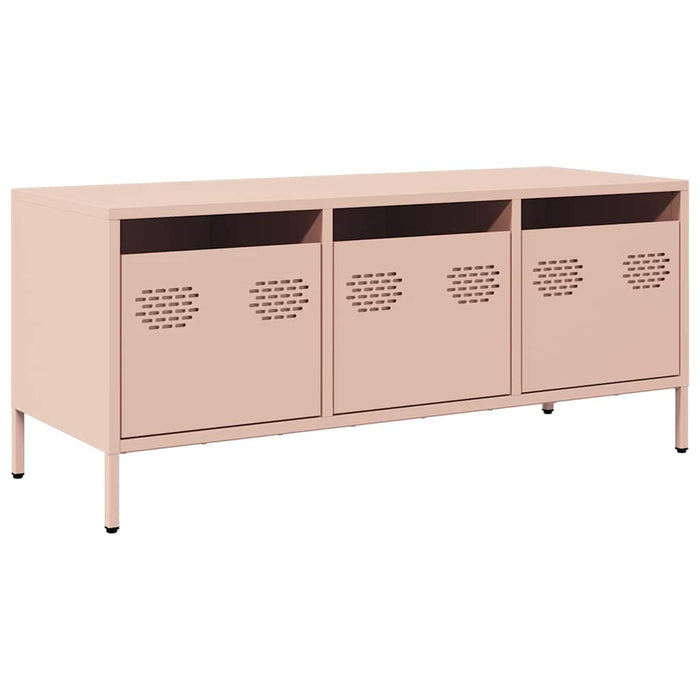 Dulap TV, roz, 101,5x39x43,5 cm, oțel laminat la rece - WALTI WALTI
