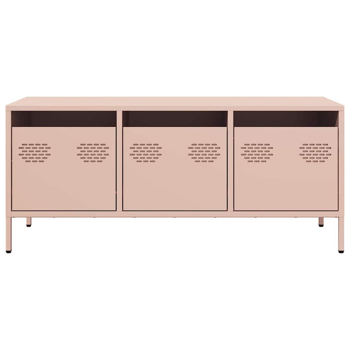 Dulap TV, roz, 101,5x39x43,5 cm, oțel laminat la rece - WALTI WALTI