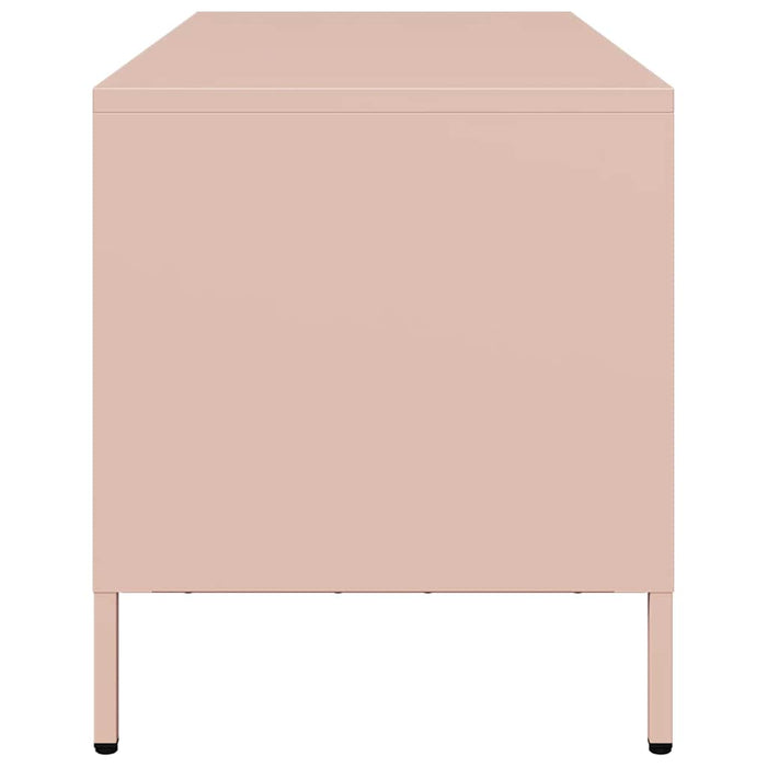 Dulap TV, roz, 101,5x39x43,5 cm, oțel laminat la rece - WALTI WALTI