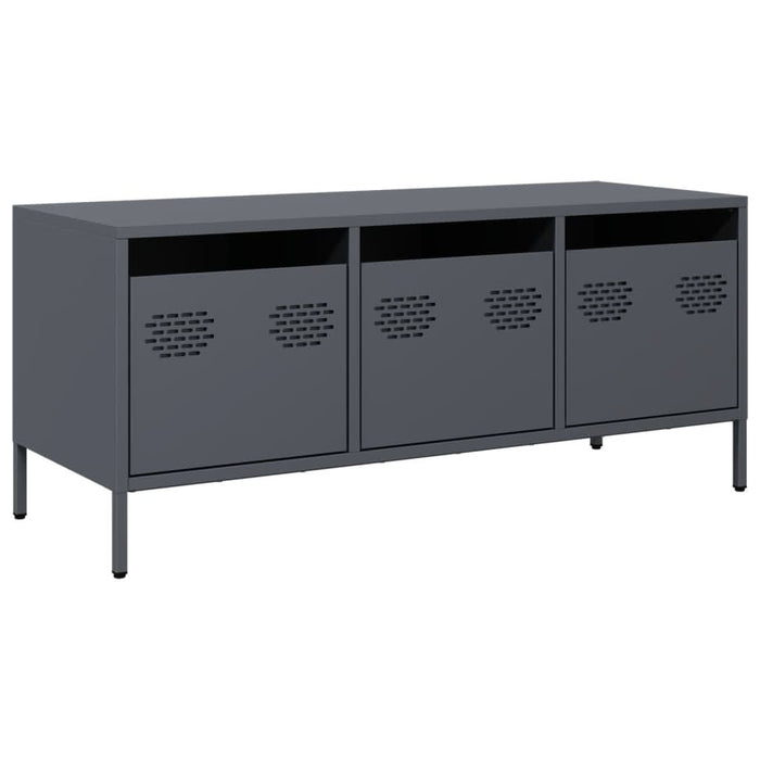 Dulap TV, antracit, 101,5x39x43,5 cm, oțel laminat la rece - WALTI WALTI