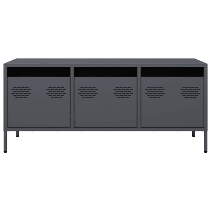 Dulap TV, antracit, 101,5x39x43,5 cm, oțel laminat la rece - WALTI WALTI