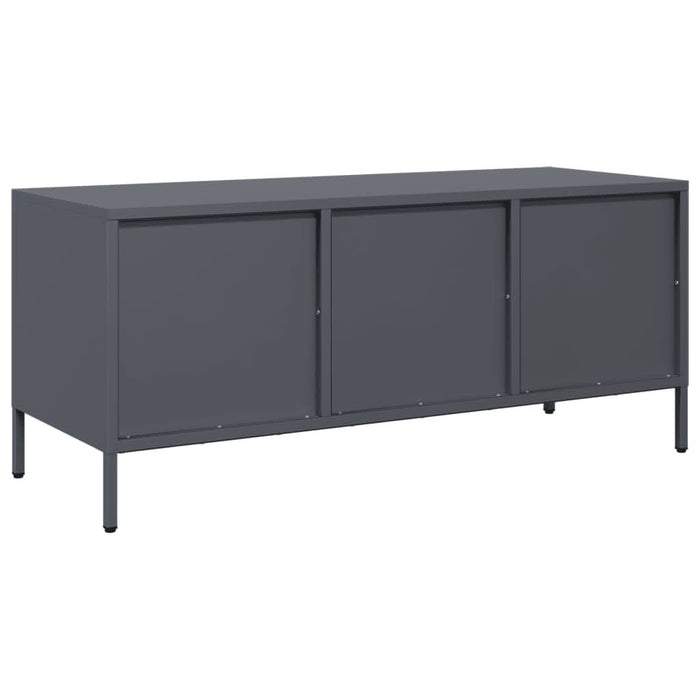 Dulap TV, antracit, 101,5x39x43,5 cm, oțel laminat la rece - WALTI WALTI