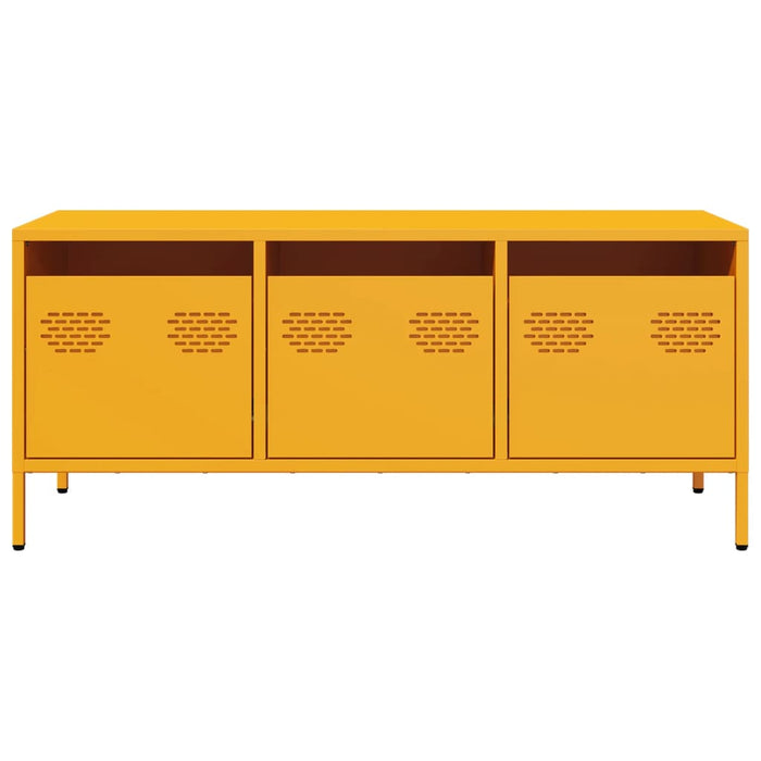 Dulap TV, galben muștar, 101,5x39x43,5 cm, oțel laminat la rece - WALTI WALTI
