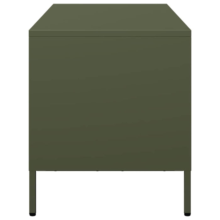 Dulap TV, verde măsliniu, 101,5x39x43,5cm, oțel laminat la rece WALTI