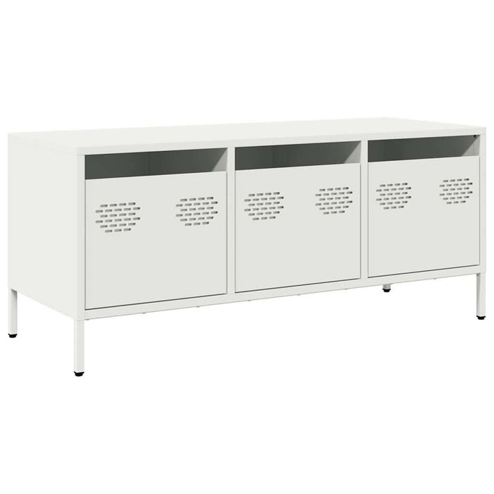 Dulap TV, alb, 101,5x39x43,5 cm, oțel laminat la rece - WALTI WALTI