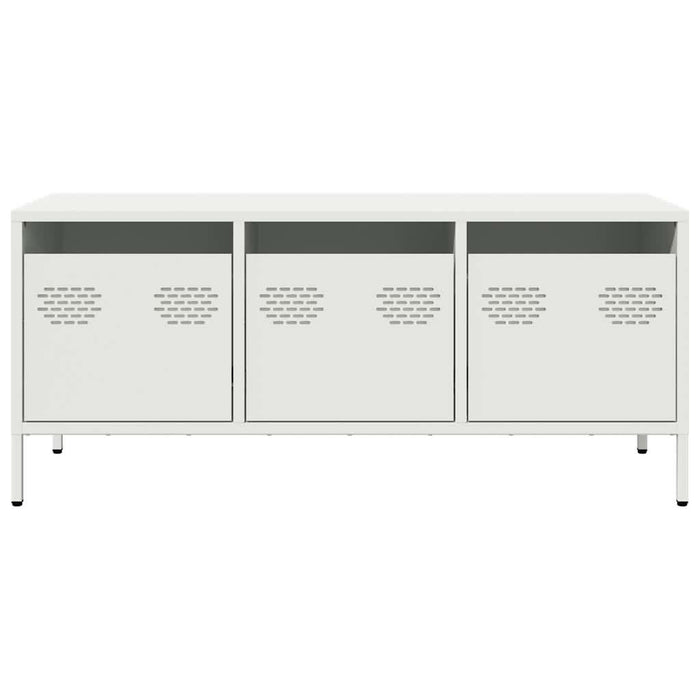 Dulap TV, alb, 101,5x39x43,5 cm, oțel laminat la rece - WALTI WALTI