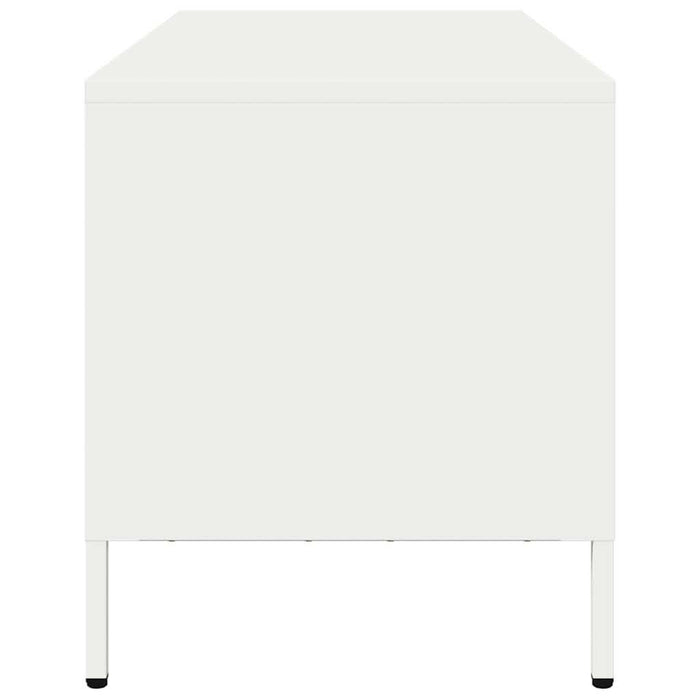 Dulap TV, alb, 101,5x39x43,5 cm, oțel laminat la rece - WALTI WALTI