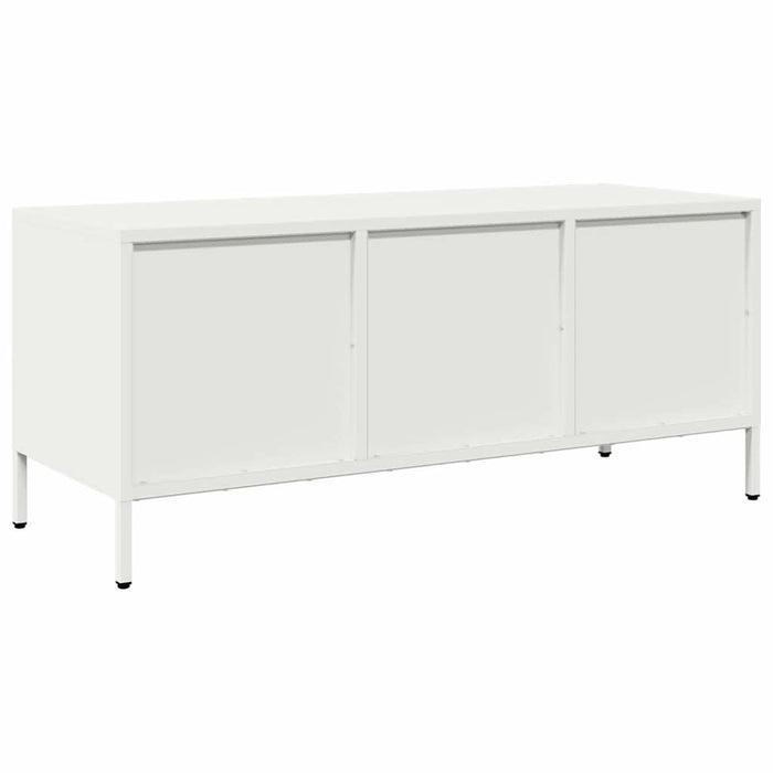Dulap TV, alb, 101,5x39x43,5 cm, oțel laminat la rece - WALTI WALTI