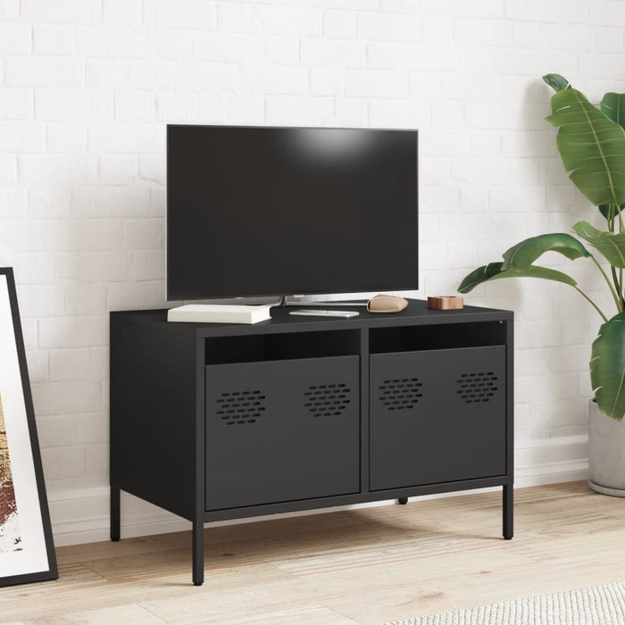 Dulap TV, negru, 68x39x43,5 cm, oțel laminat la rece - WALTI WALTI