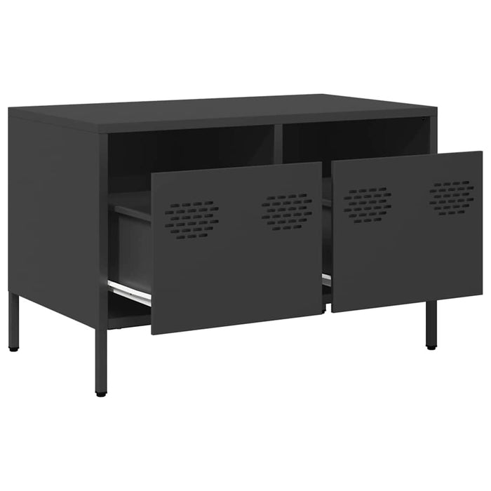 Dulap TV, negru, 68x39x43,5 cm, oțel laminat la rece - WALTI WALTI