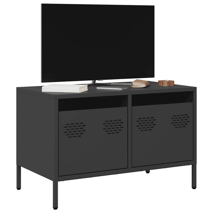 Dulap TV, negru, 68x39x43,5 cm, oțel laminat la rece - WALTI WALTI