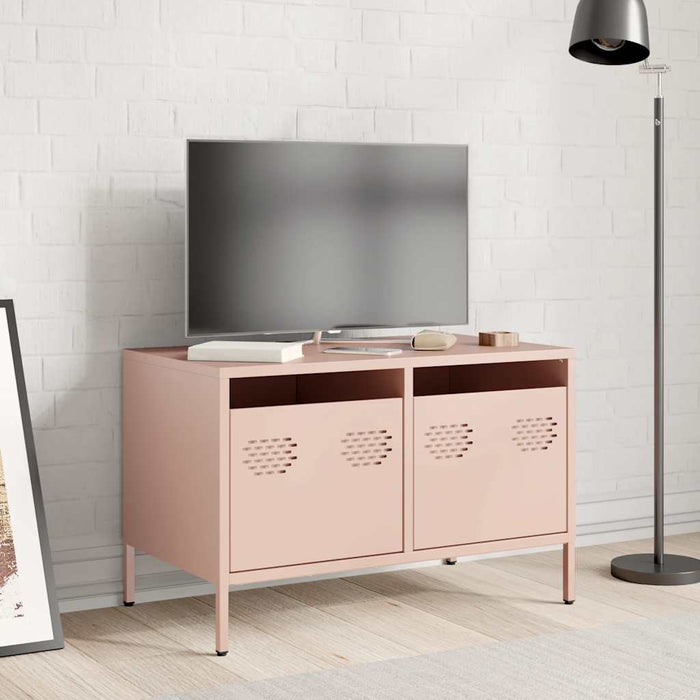 Dulap TV, roz, 68x39x43,5 cm, oțel laminat la rece - WALTI WALTI
