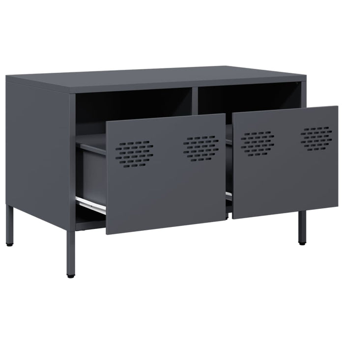 Dulap TV, antracit, 68x39x43,5 cm, oțel laminat la rece - WALTI WALTI