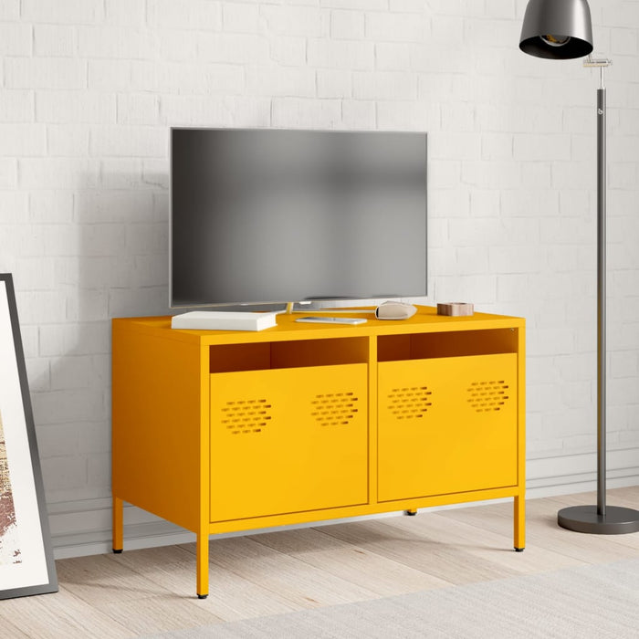 Dulap TV, galben muștar, 68x39x43,5 cm, oțel laminat la rece - WALTI WALTI