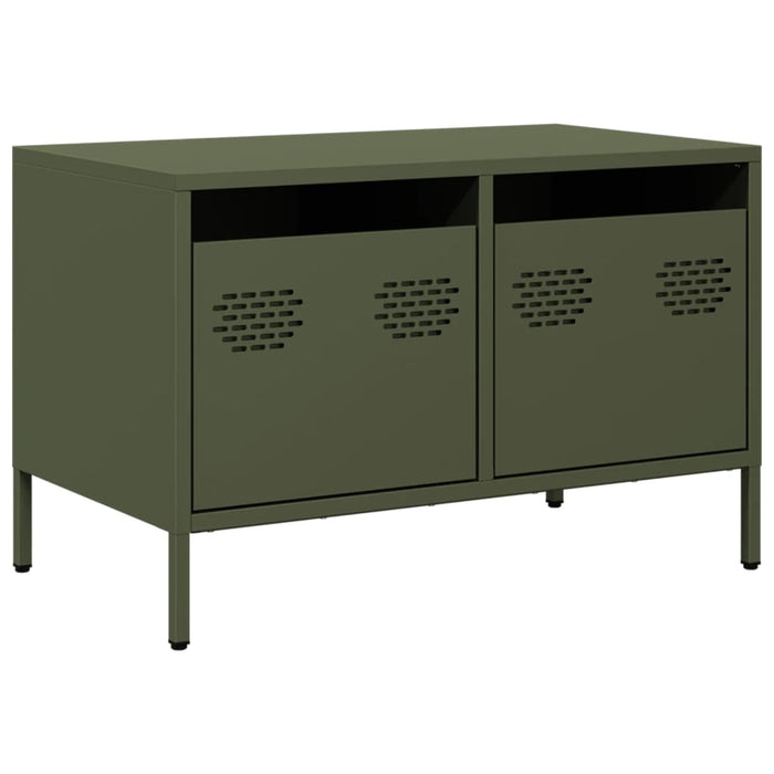 Dulap TV, verde măsliniu, 68x39x43,5 cm, oțel laminat la rece WALTI