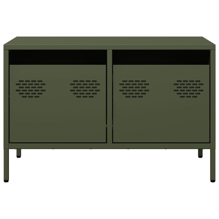 Dulap TV, verde măsliniu, 68x39x43,5 cm, oțel laminat la rece WALTI