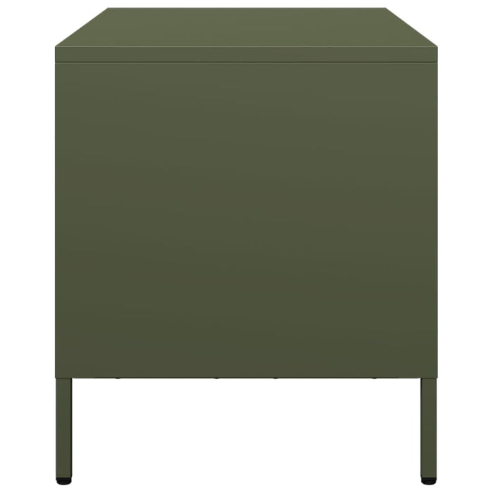 Dulap TV, verde măsliniu, 68x39x43,5 cm, oțel laminat la rece WALTI
