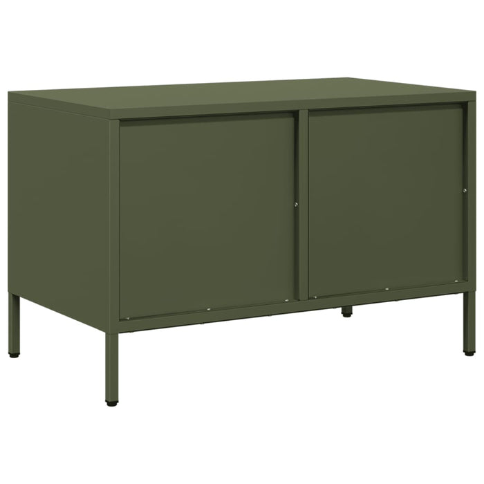 Dulap TV, verde măsliniu, 68x39x43,5 cm, oțel laminat la rece WALTI