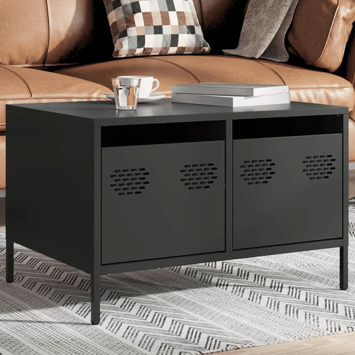 Dulap TV, negru, 68x50x43,5 cm, oțel laminat la rece - WALTI WALTI