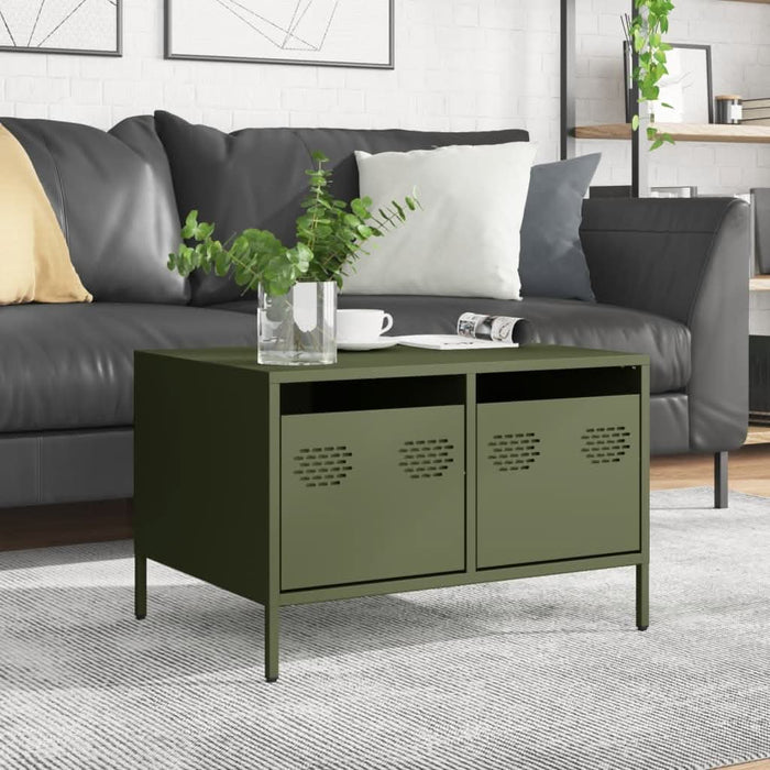 Dulap TV, verde măsliniu, 68x50x43,5 cm, oțel laminat la rece - WALTI WALTI