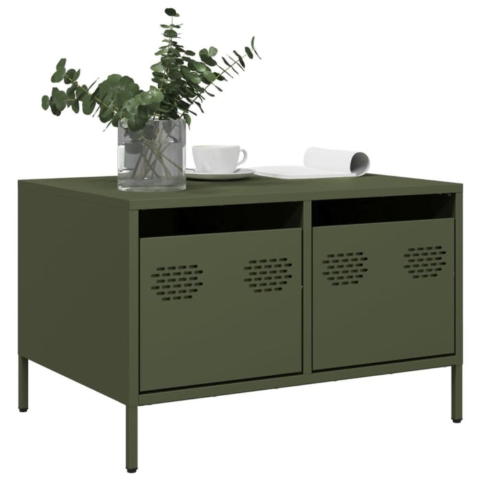 Dulap TV, verde măsliniu, 68x50x43,5 cm, oțel laminat la rece - WALTI WALTI