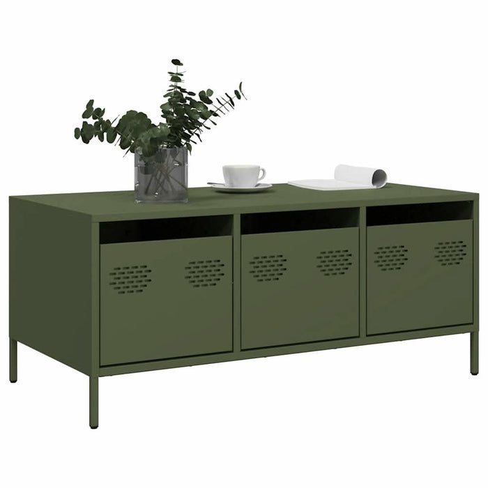Măsuță cafea verde măsliniu oțel laminat la rece - WALTI WALTI
