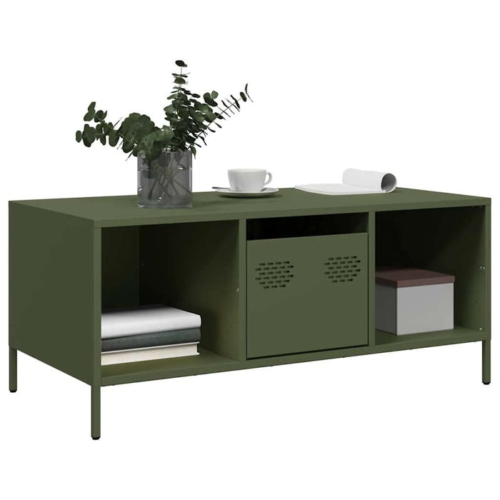 Măsuță cafea verde măsliniu oțel laminat la rece - WALTI WALTI