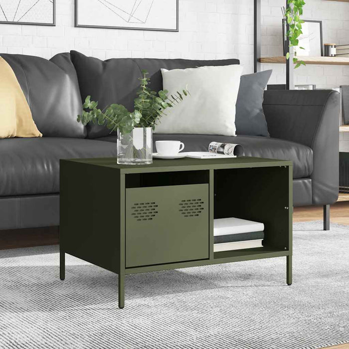 Măsuță cafea verde măsliniu 68,5x50x43,5cm oțel laminat la rece - WALTI WALTI