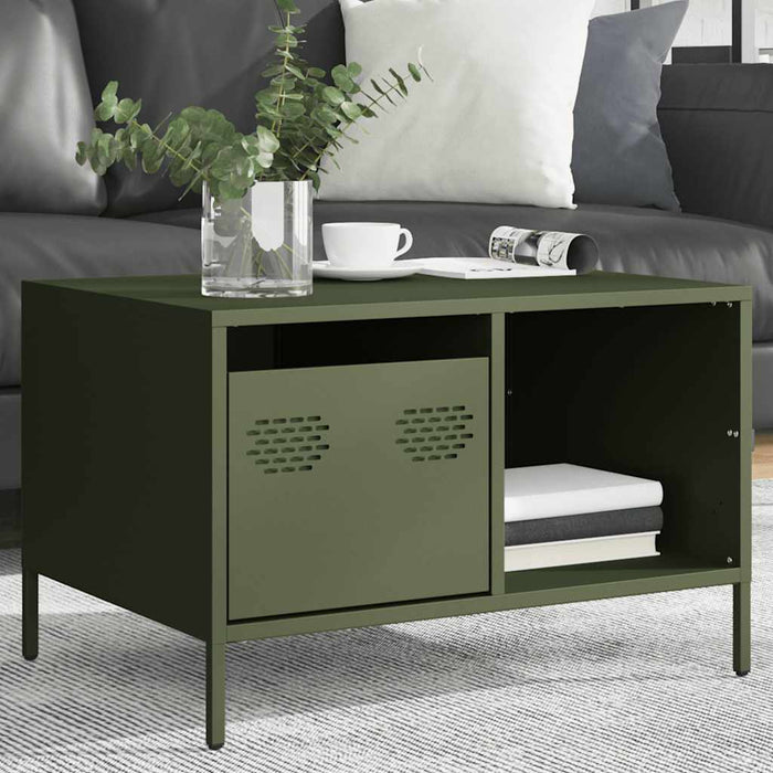 Măsuță cafea verde măsliniu 68,5x50x43,5cm oțel laminat la rece - WALTI WALTI
